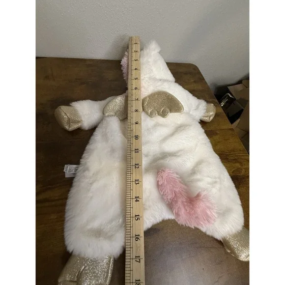 Baby Emilie Unicorn Shlumpie Plush Cuddly Lovey Douglas Toys White Pink - Picture 4 of 4